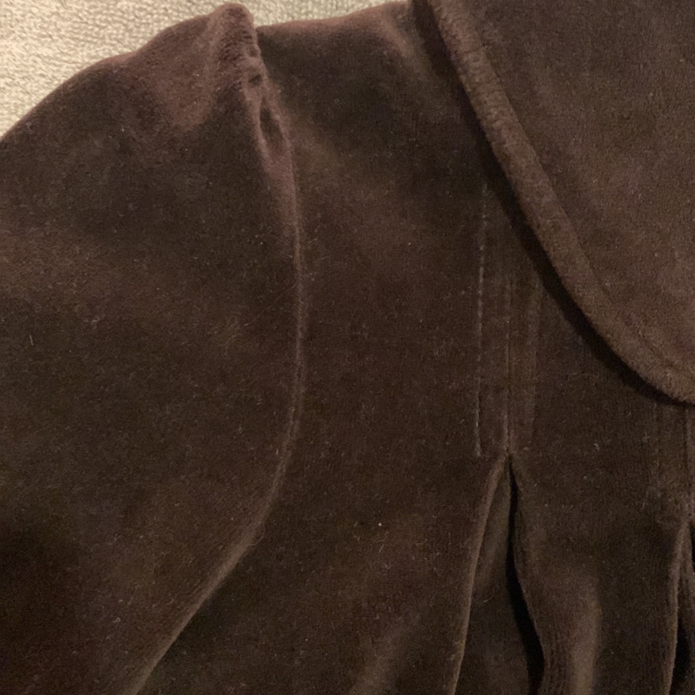 Juicy Couture NWOT Brown Velour Jacket with Hood Size L - Picture 5 of 10